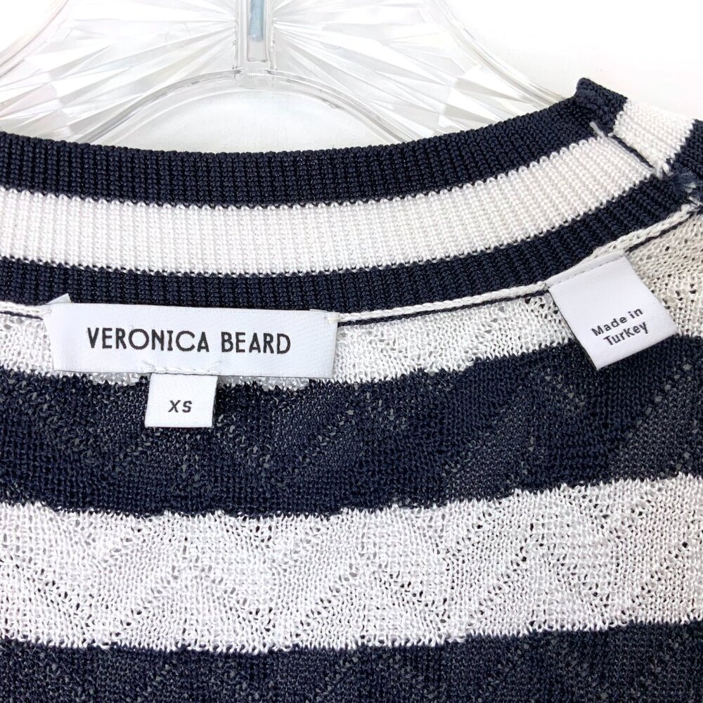 New Veronica Beard Lisbeth Nvy & White Striped Knit Top Sz XS - Picture 13 of 16